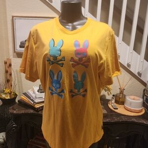 Psycho Bunny Bennett Multi Bunny Graphic T-shirt size 6
